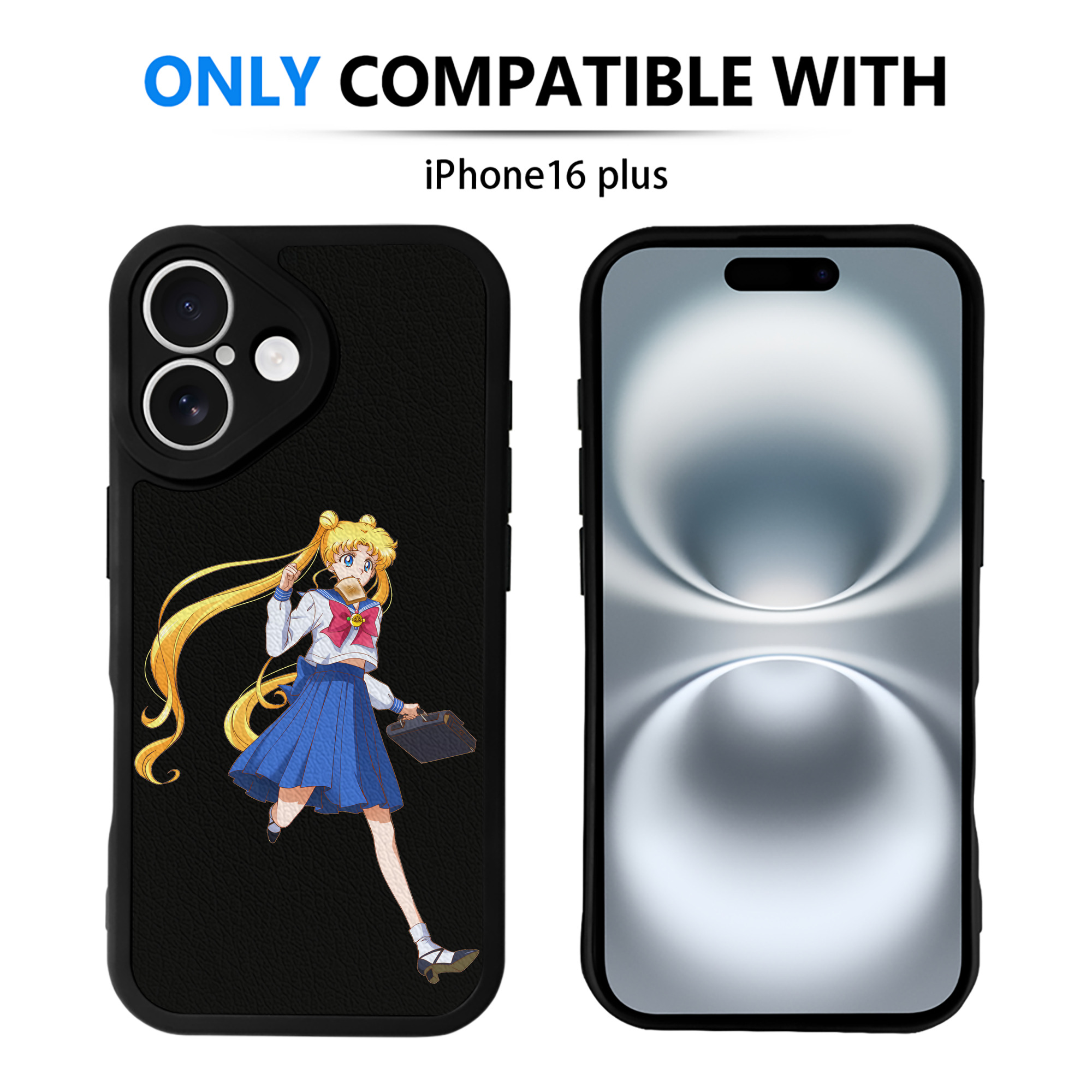 （画像用） 美少女戦士セーラームーン 愛野 美奈子 あいの みなこ Sailor Moon Aino Minako 【iPhone 16シリーズ対応】シリコンスマホケース（レザー調） 材質：シリコン